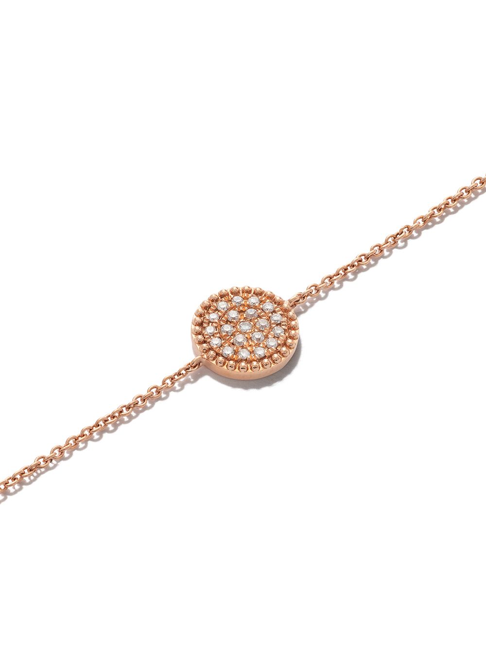 AS29 18kt Rose Gold Mye Round Beading Pave Diamond Bracelet - Farfetch