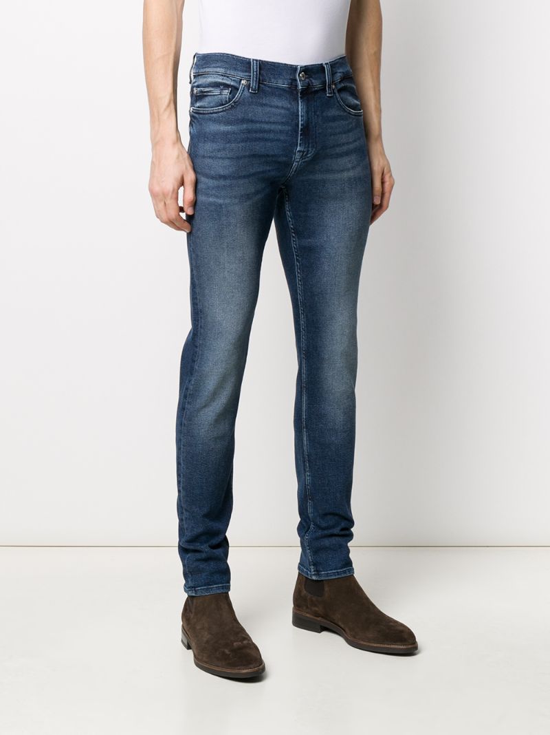 Shop 7 For All Mankind Mid Rise Ronnie Jeans In Blue