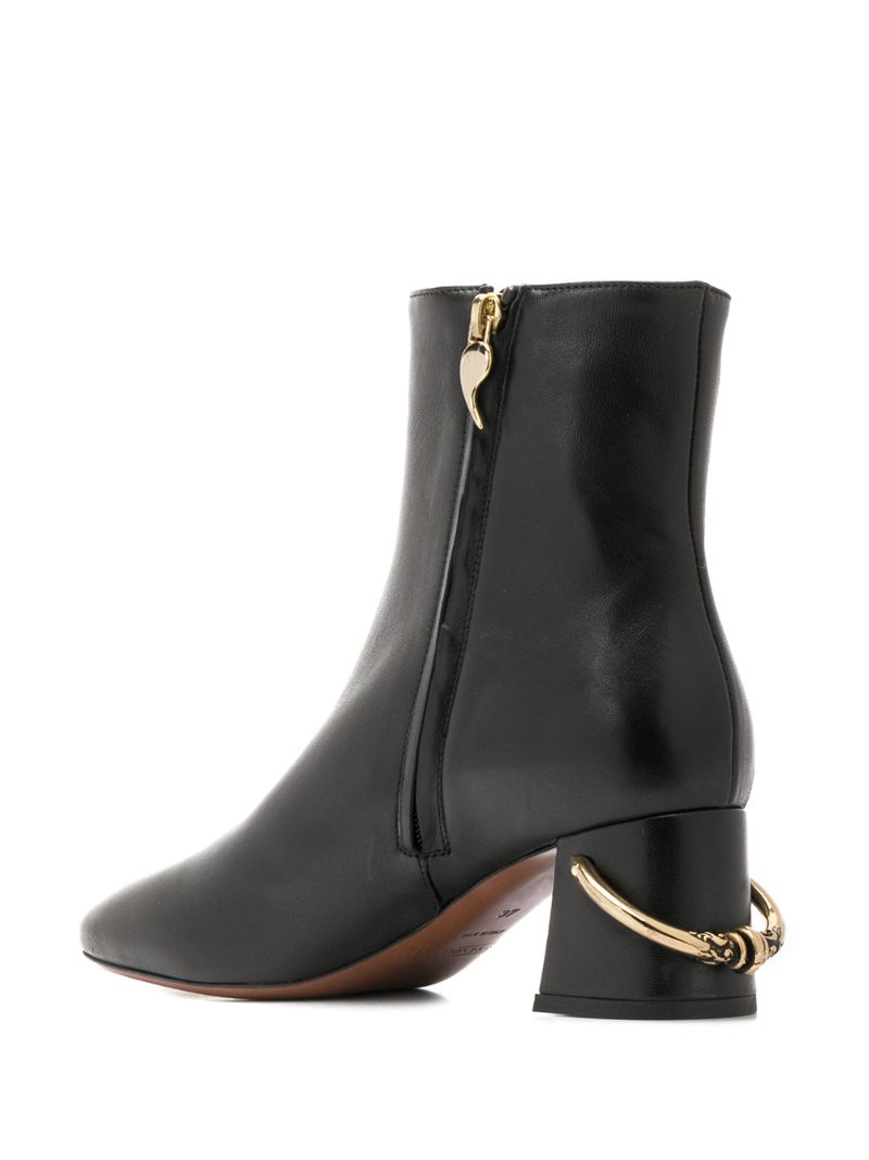 Shop L'autre Chose Ring Heel 60mm Ankle Boots In Black