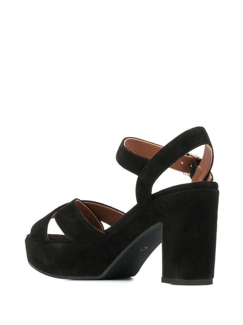 Shop L'autre Chose Suede Platform Sandals In Black