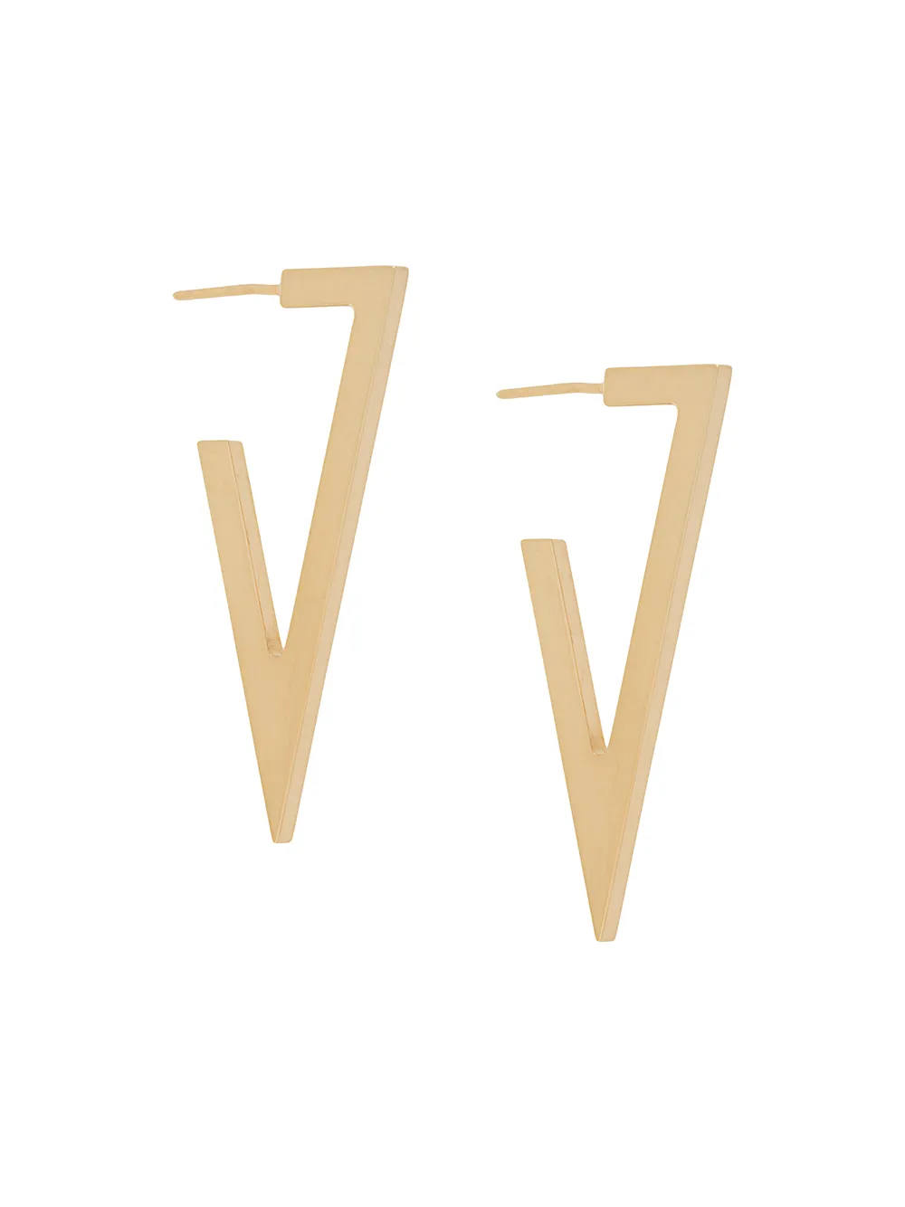 NOVE25 TRIANGULAR PLATE BIG EARRINGS