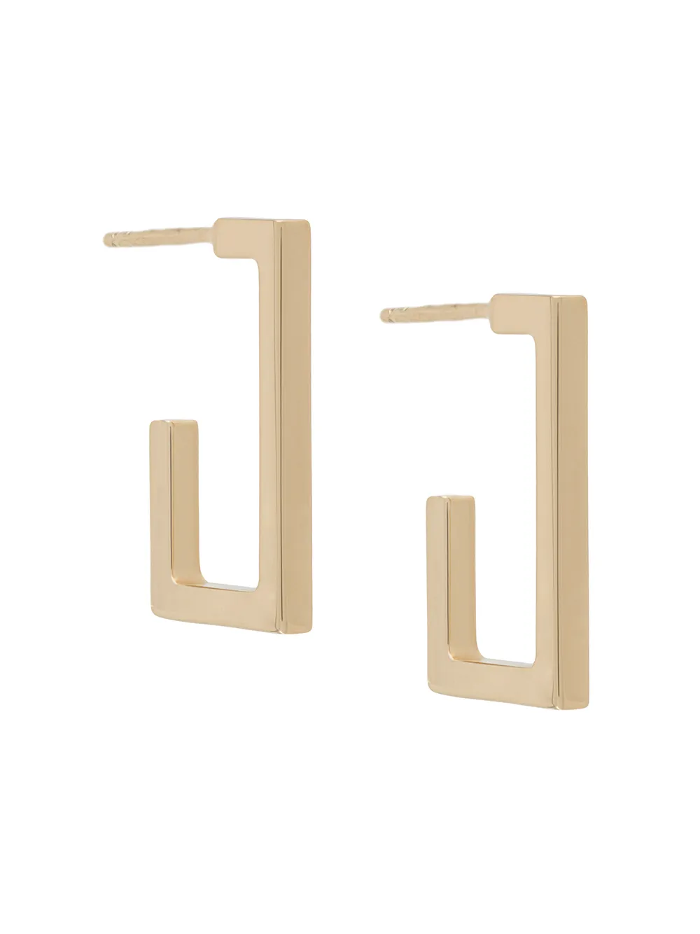 Nove25 Rectangular Open-hoop Earrings In Gold