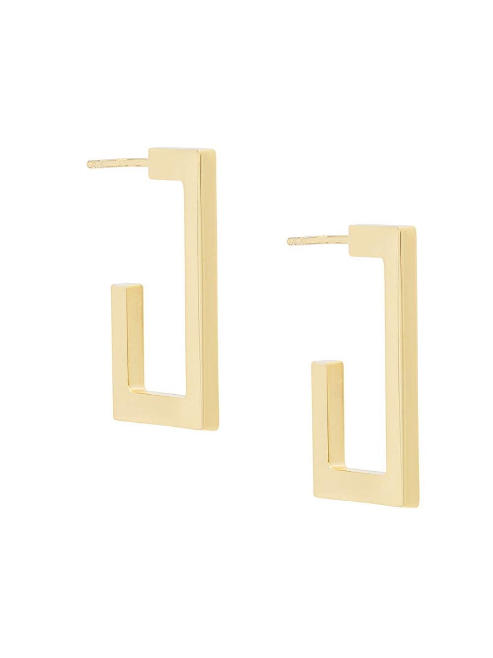 Nove25 Rectangular Open-hoop Earrings In Gold