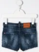 الصورة 2 من Dsquared2 Kids شورت جينز بتأثير باهت