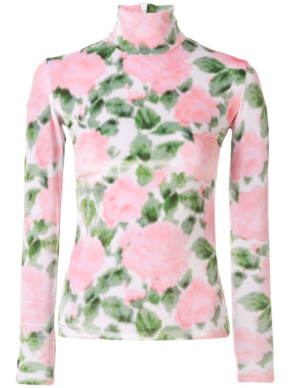 фото Richard quinn велюровая блузка с цветочным принтом