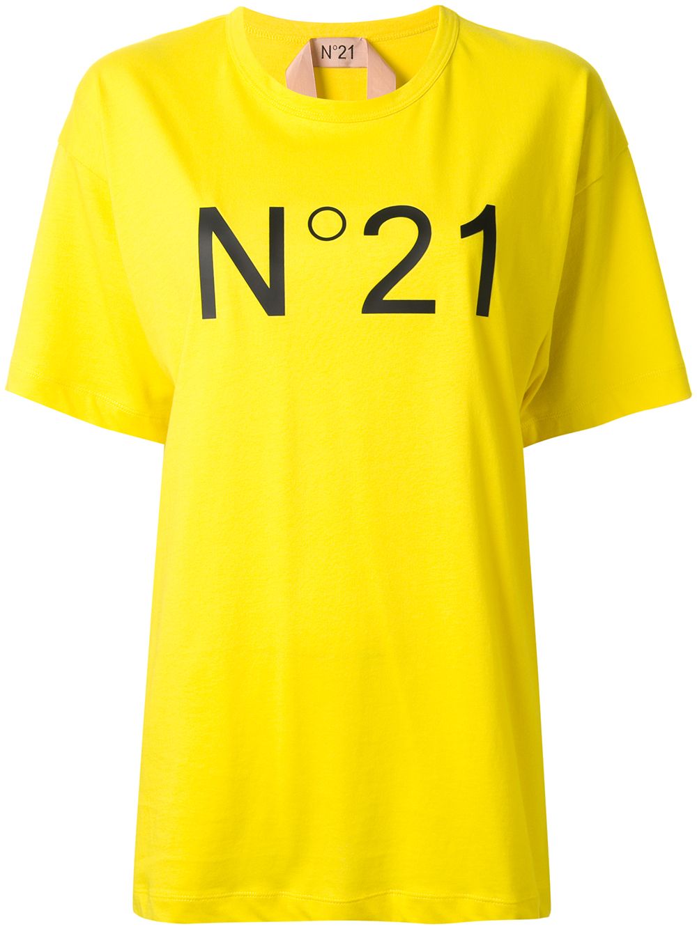 N°21 Logo Print T-shirt In Yellow