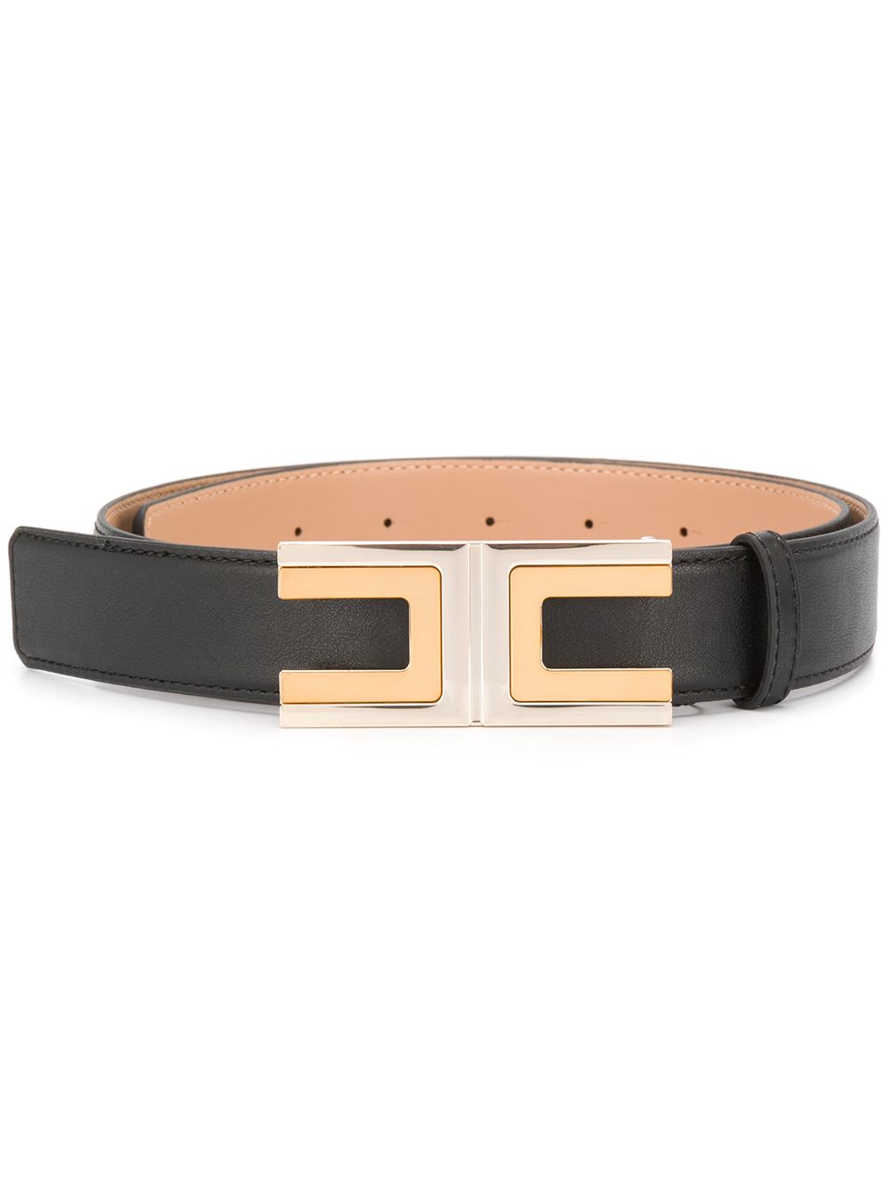 фото Elisabetta franchi two-tone logo buckle belt