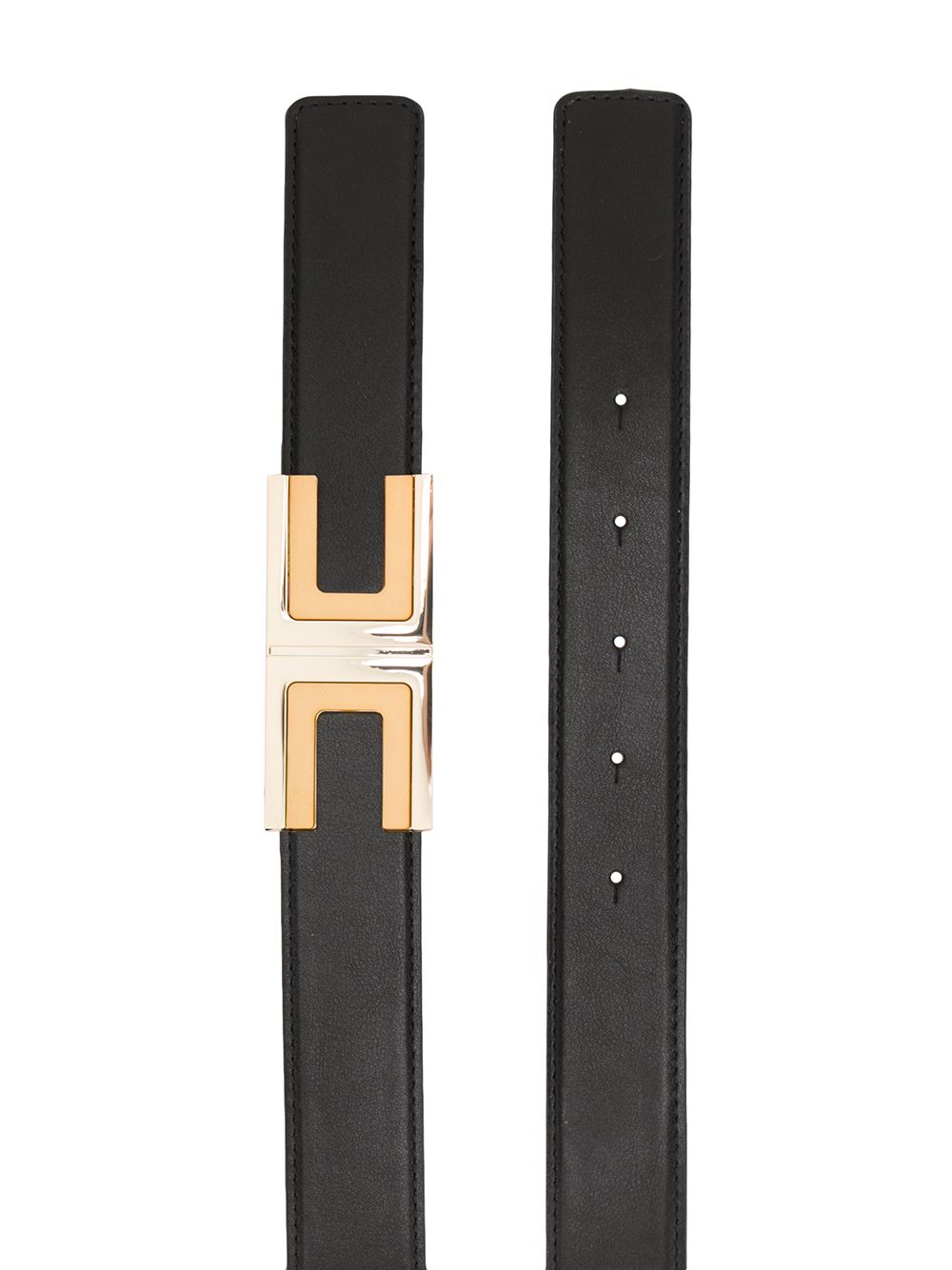 фото Elisabetta franchi two-tone logo buckle belt