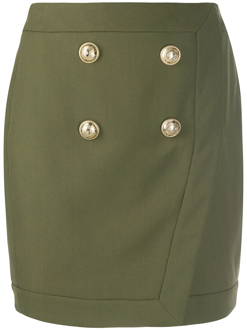 BALMAIN BUTTONED WRAP SKIRT