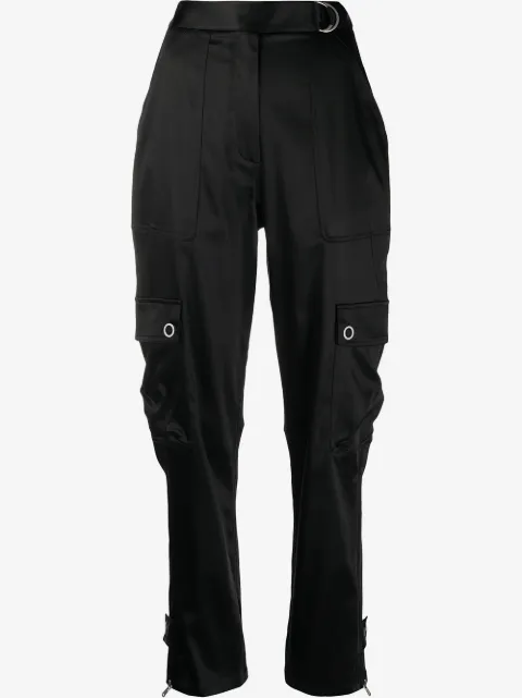 SIMKHAI  high-rise cargo-pocket trousers