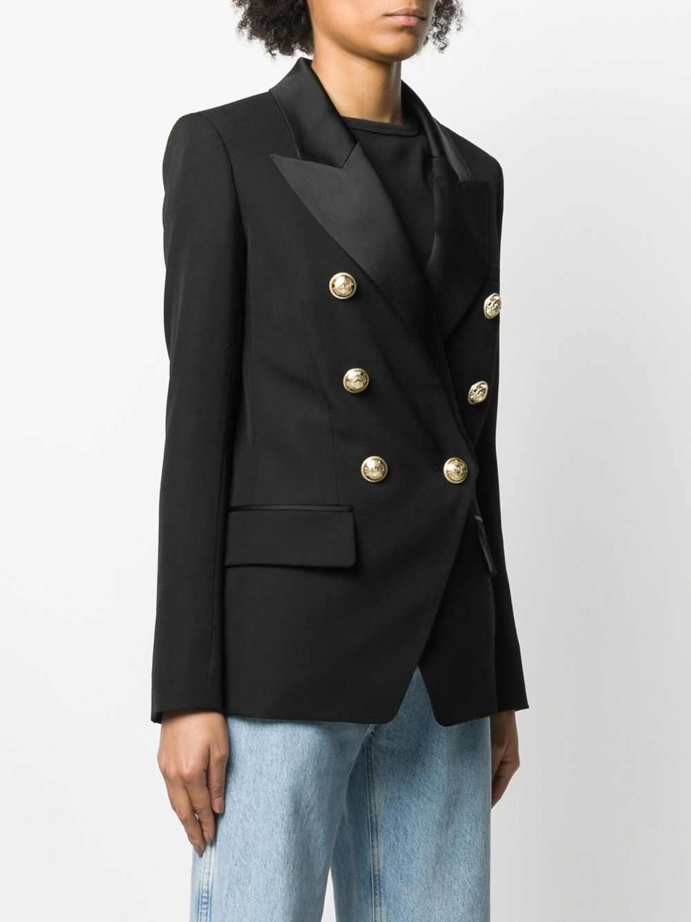 Balmain Double Breasted Blazer Farfetch