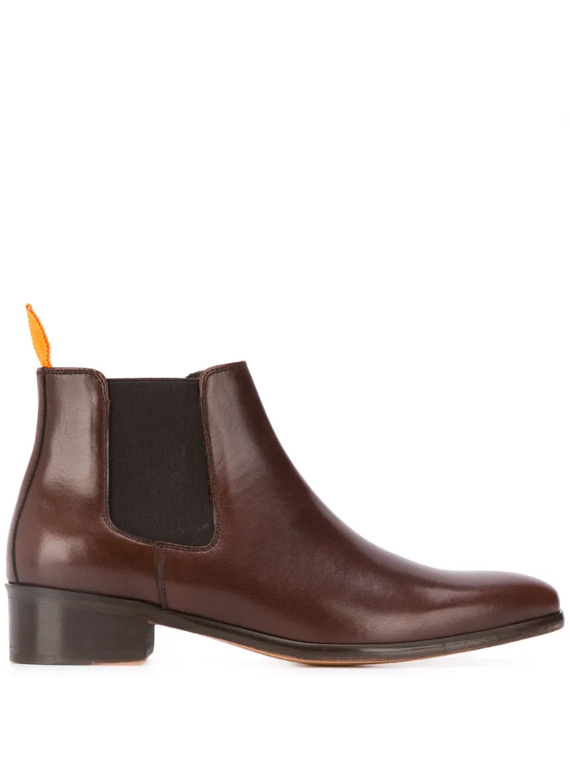 Paul Smith Ankle Length Elasticated Boots In Brown
