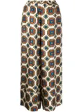 Pierre-Louis Mascia geometric-print silk trousers - Neutrals
