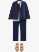 الصورة 2 من Burberry Kids جاكيت بليزر منسوج بشعار الماركة