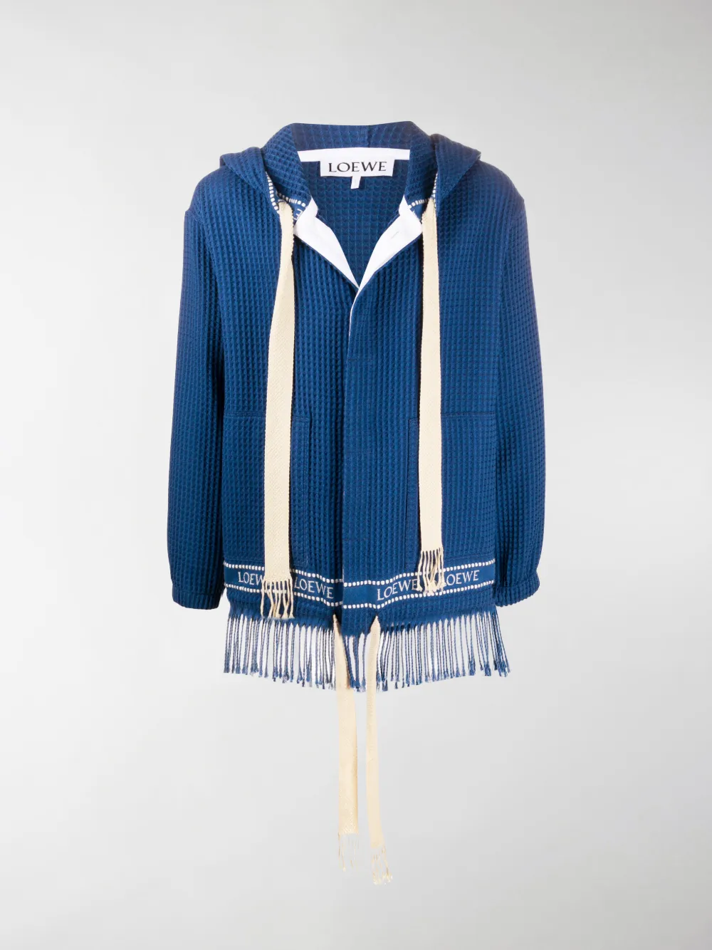 LOEWE FRINGED COTTON HOODIE,H2108910PO14913355