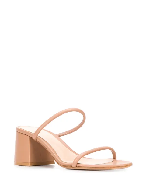 Gianvito Rossi double-strap block-heel Sandals - Farfetch