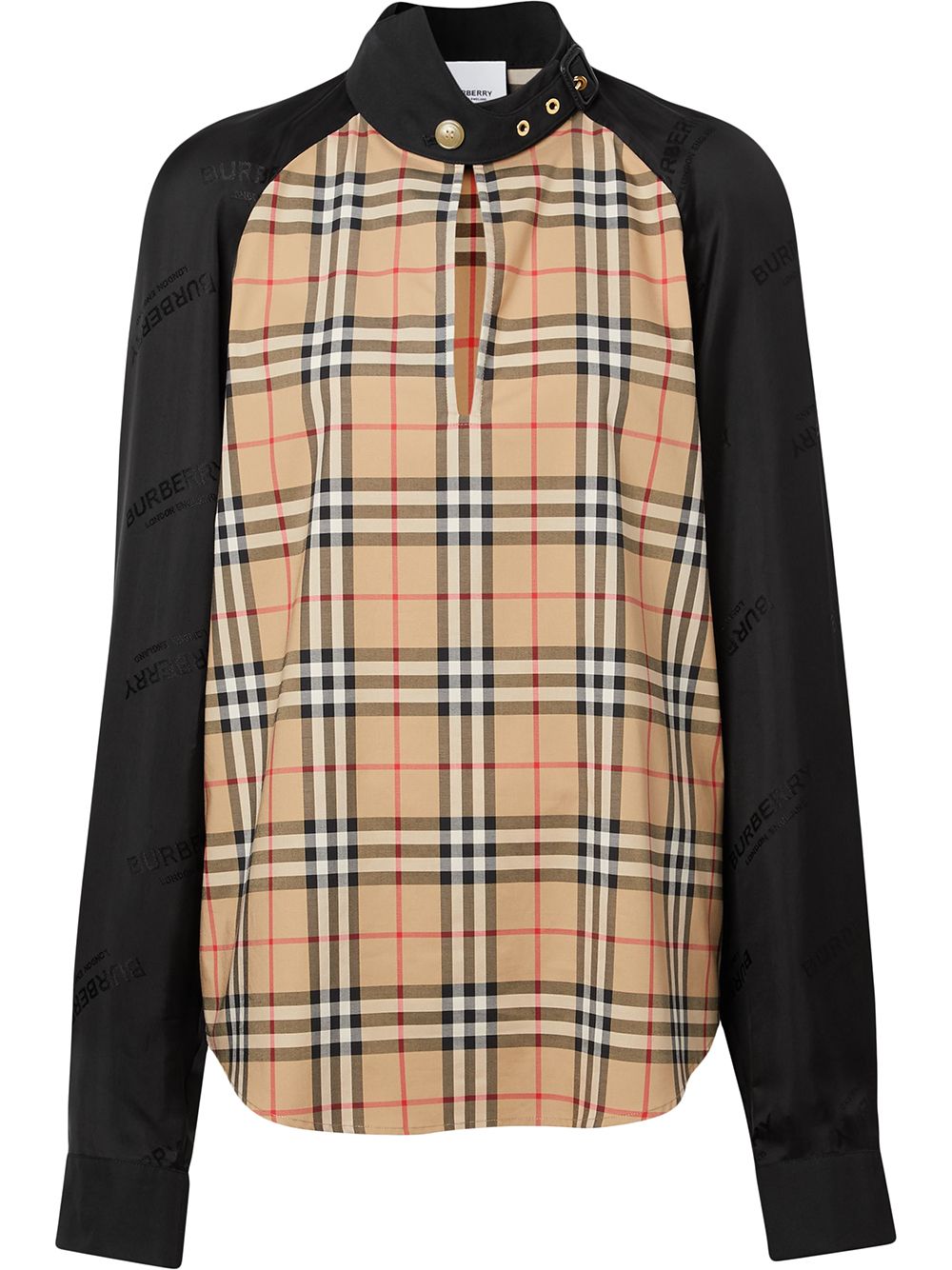 Burberry Vintage Check Panelled Blouse - Farfetch