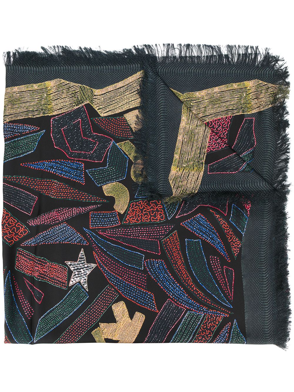 фото Pierre-louis mascia aloeuw bead-print silk scarf