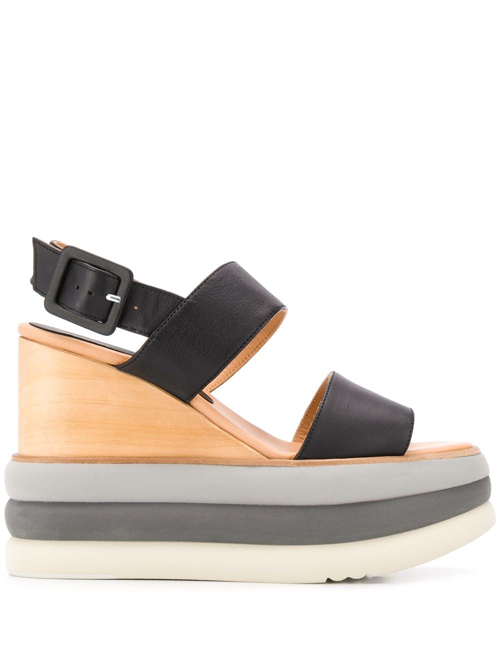 Paloma Barceló Jacta Bubble-sole Wedge Sandals In Black