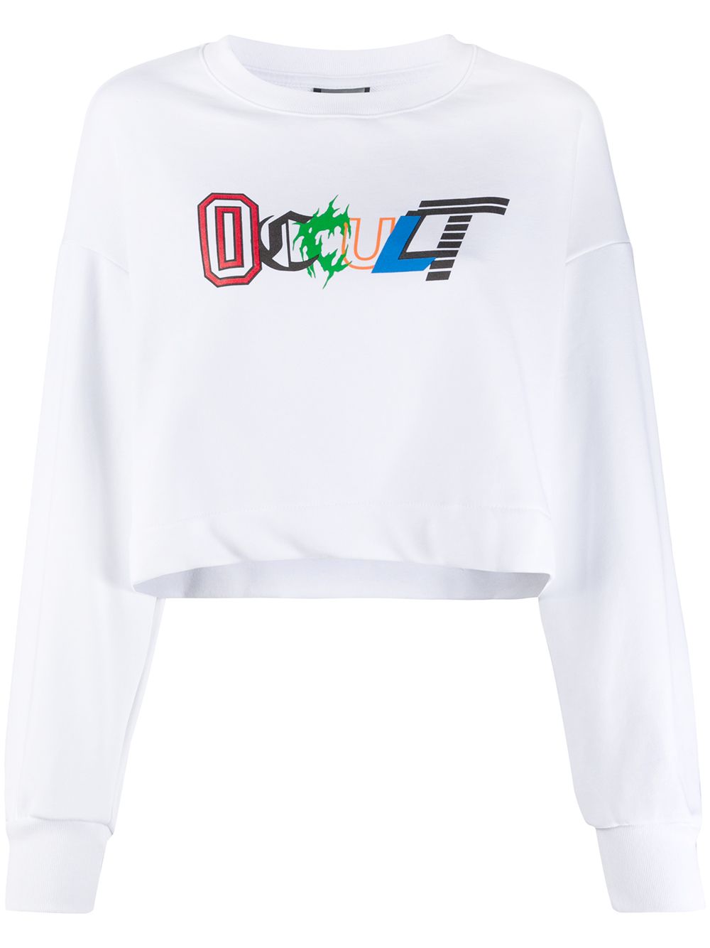 Omc Occult Graphic Print Sweatshirt In White