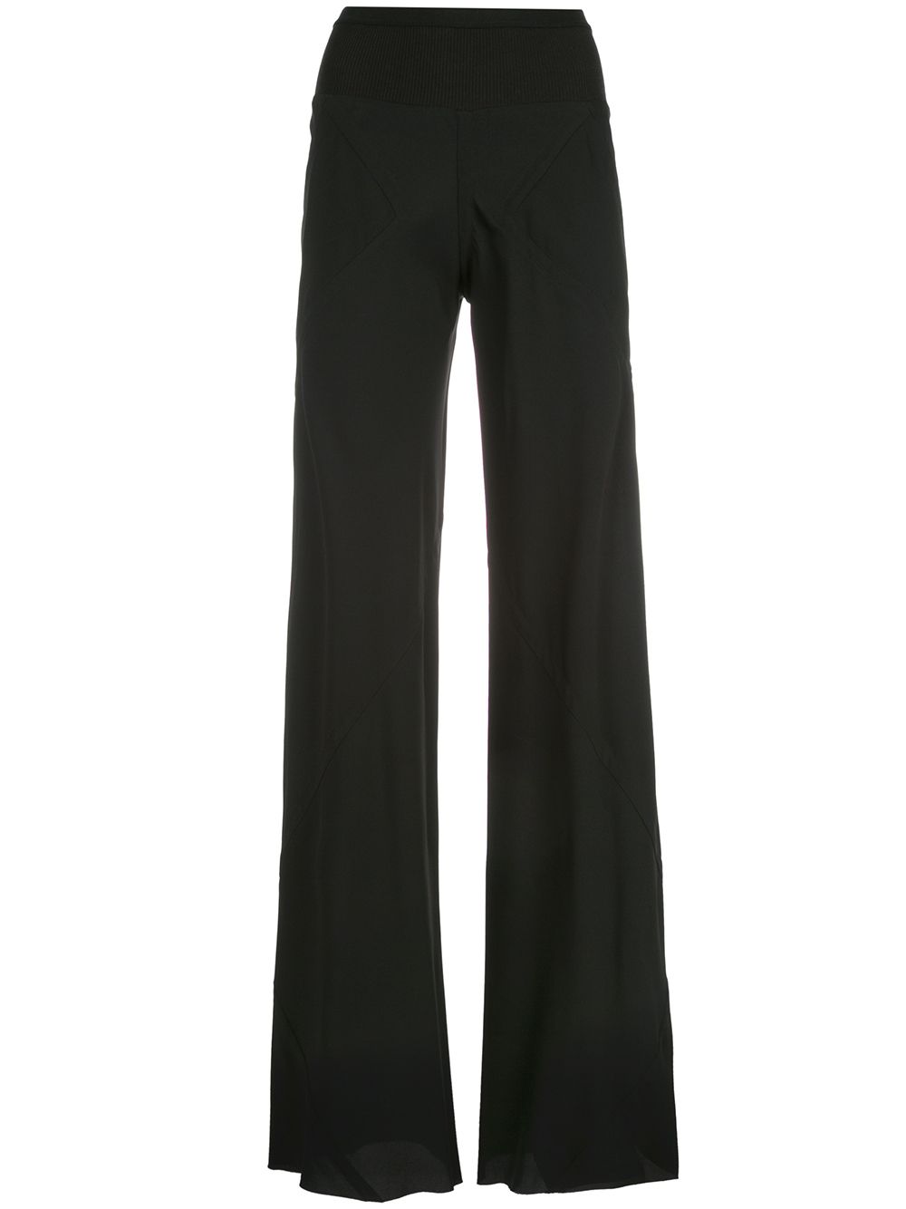 RICK OWENS ELONGATED FLARED TROUSERS