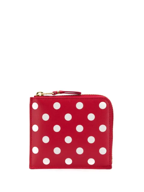 Comme Des Garçons Wallet ccartera con estampado de lunares