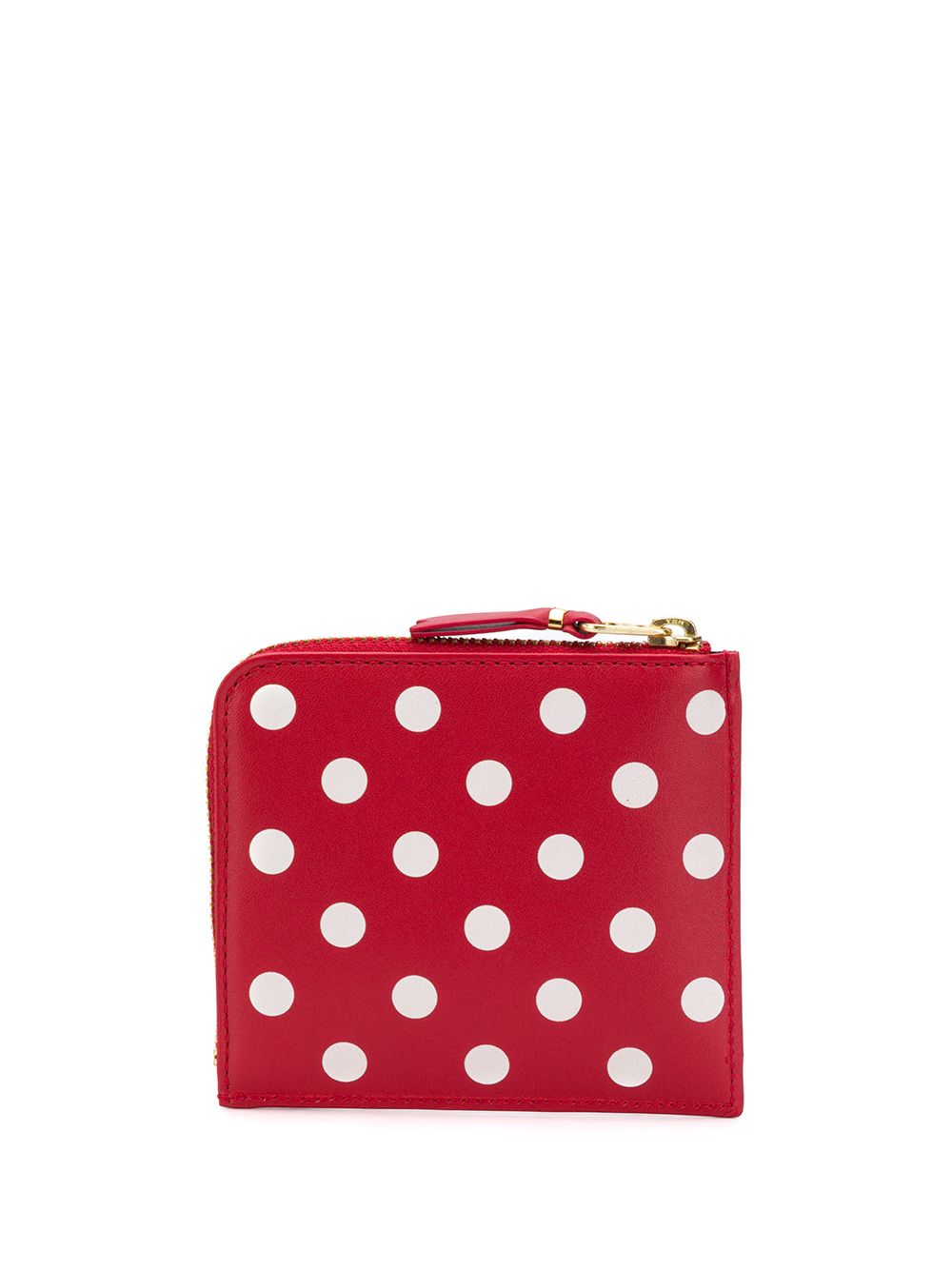 Comme Des Garçons Wallet Portemonnee met stippen - Rood