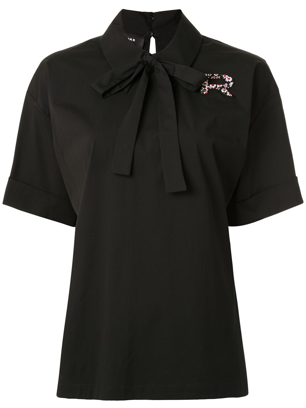 ROCHAS BOW-EMBELLISHED POPLIN SHIRT