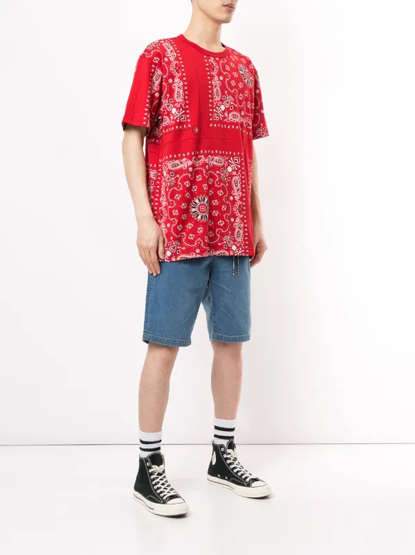 Mastermind World バンダナプリント Tシャツ | レッド | FARFETCH JP