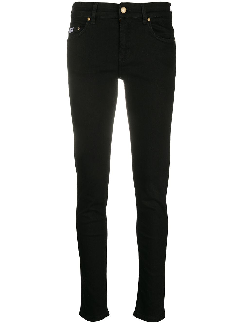 Shop Versace Jeans Couture Mid-rise Skinny Jeans In Black