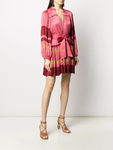 Ulla Johnson Alia Striped Pleated Dress 