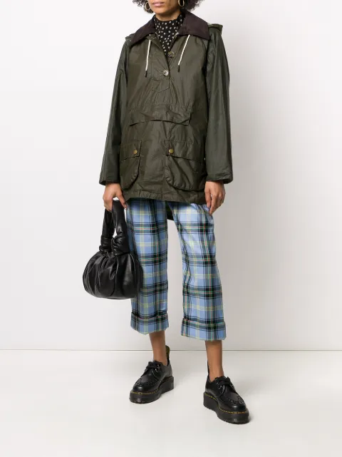 Barbour X Alexa Chung Oversized Waxed Jacket BACPS2198LWX Green | Farfetch