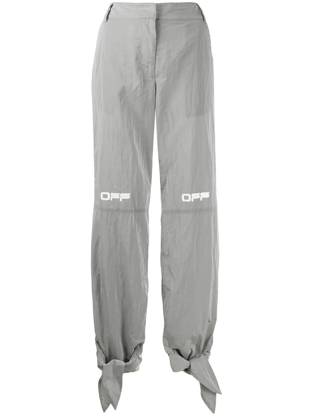 printed logo tie cuffs trousers