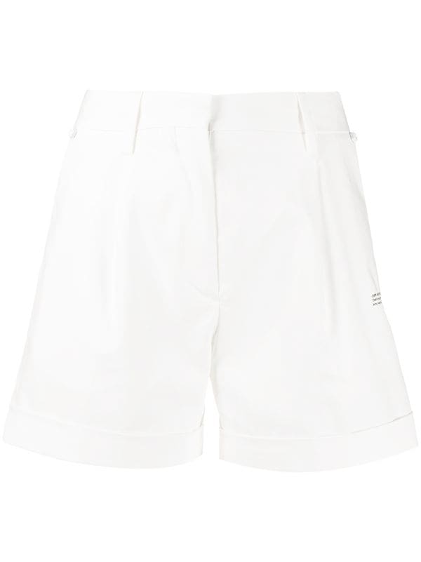white high waisted shorts