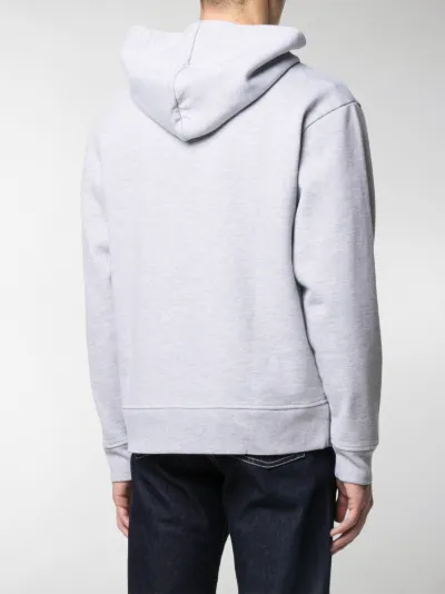 Acne Studios logo tag hoodie grey | MODES