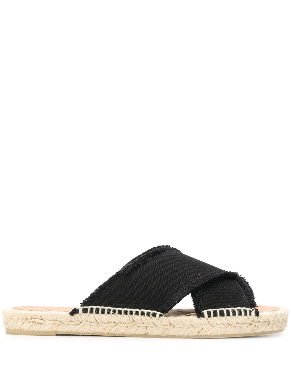 Shop Castaã±er Palmera Criss-cross Strap Sandals In Black