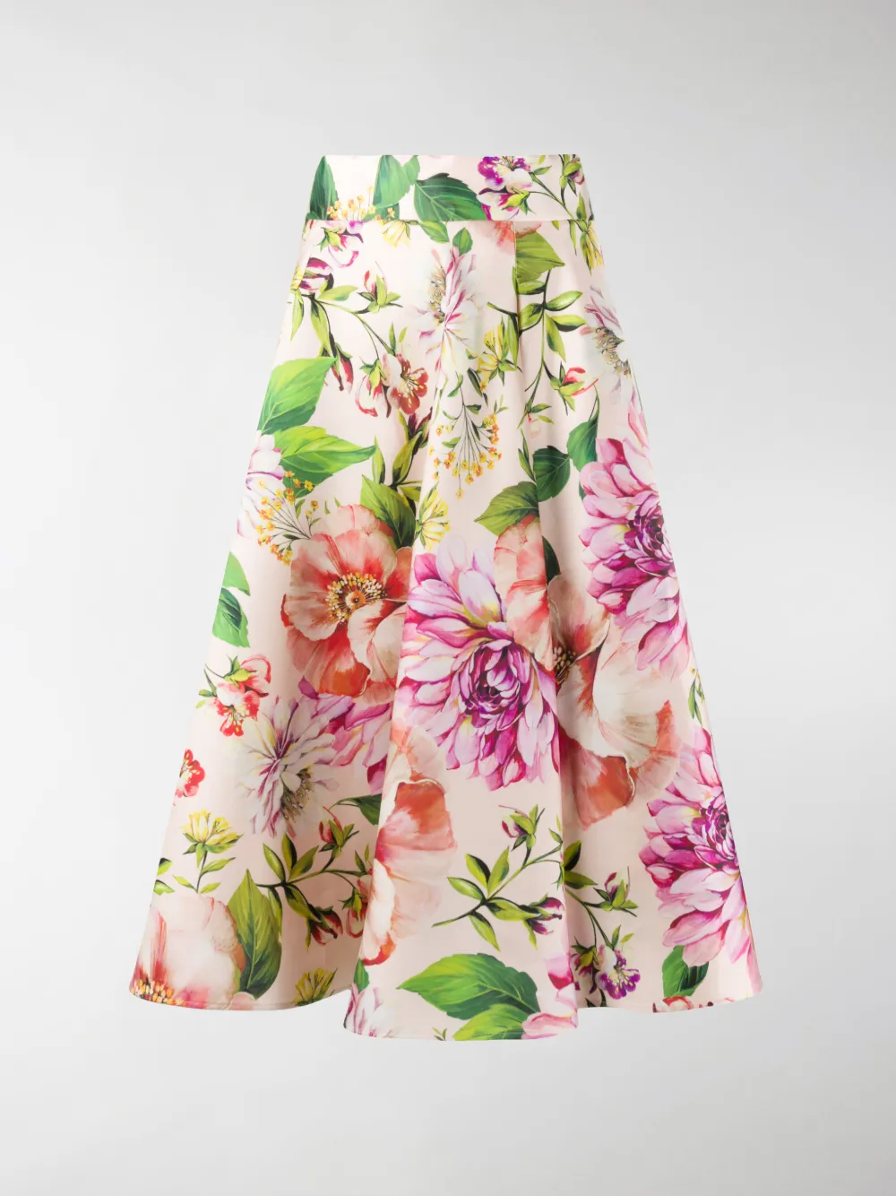 DOLCE & GABBANA FLOWER PRINT MIDI SKIRT,F4BR4TIS1AE14915045