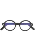 L.G.R Reunion Bold round frame glasses - Black