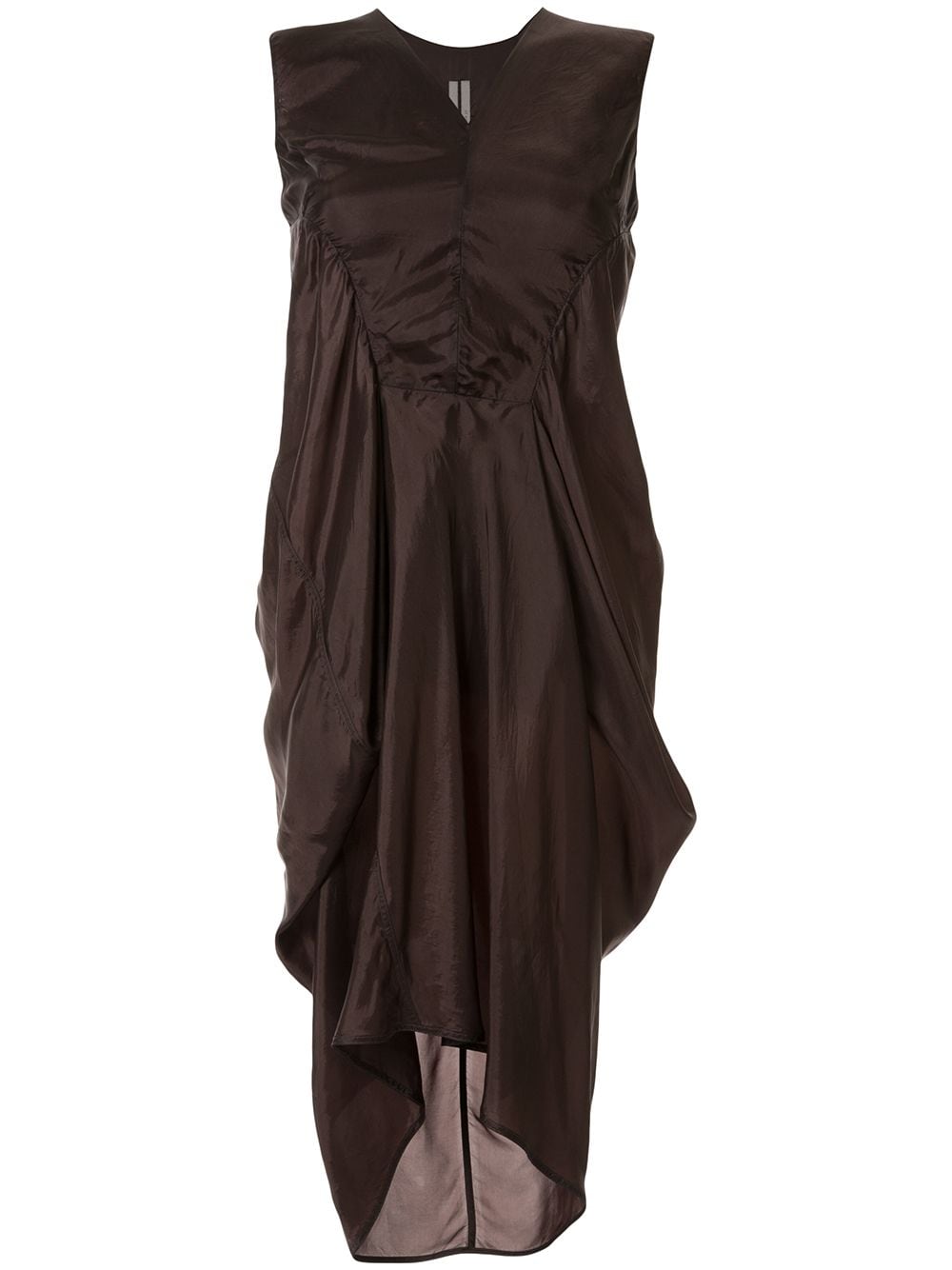 RICK OWENS GATHERED SLEEVELESS DRESS