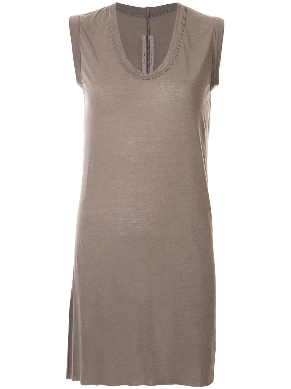 Rick Owens V-neck Sleeveless Top In Grey