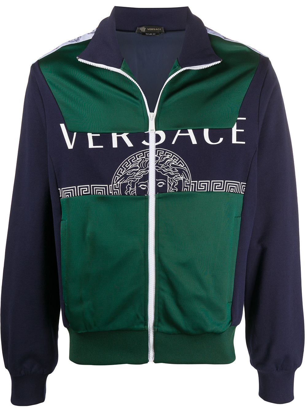 Versace Medusa Logo Bomber Jacket In Blue