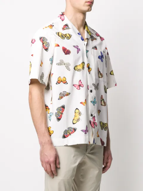 palm angels butterfly button up