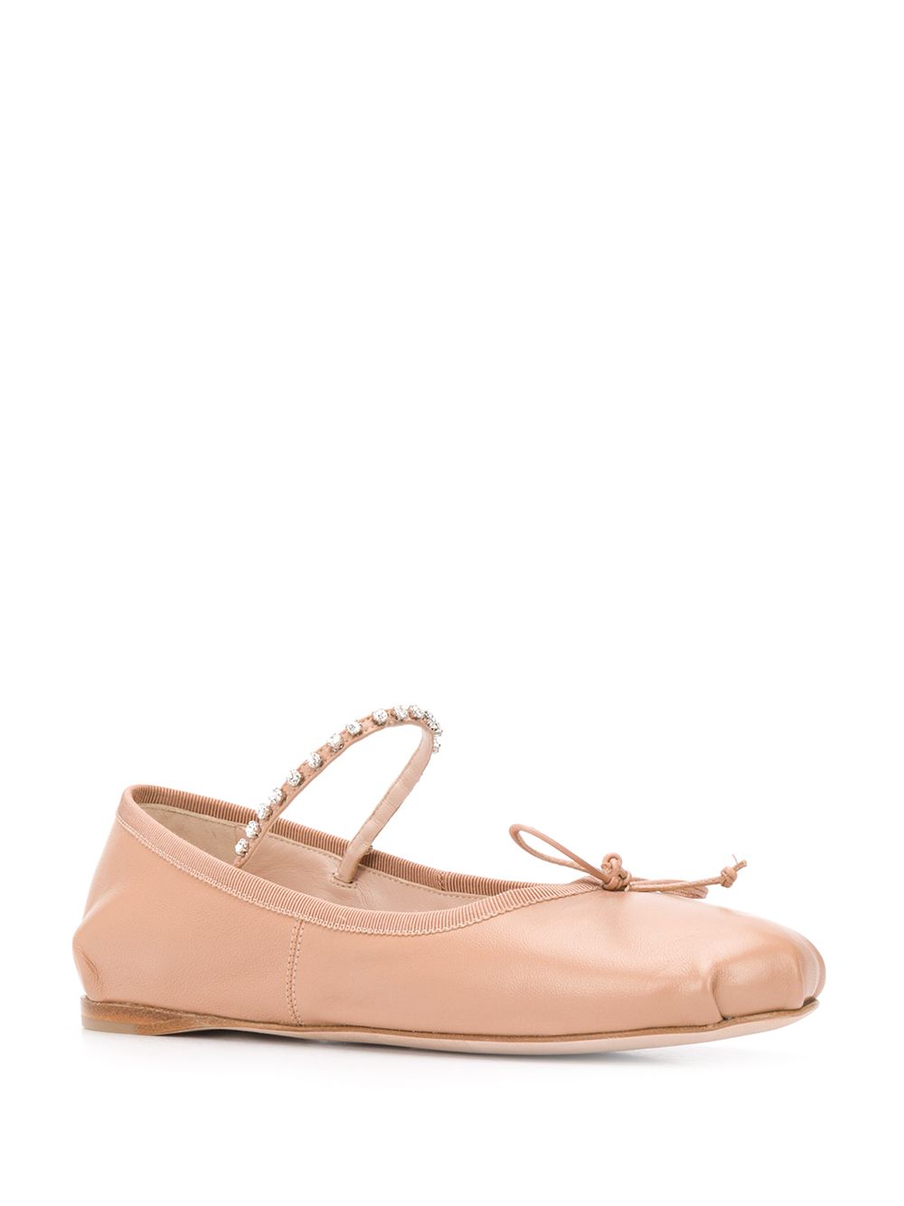 фото Miu miu nappa leather flat ballerina shoes