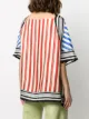 LOEWE striped print silk scarf top