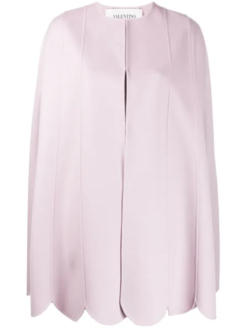 Valentino Garavani scalloped hem cape