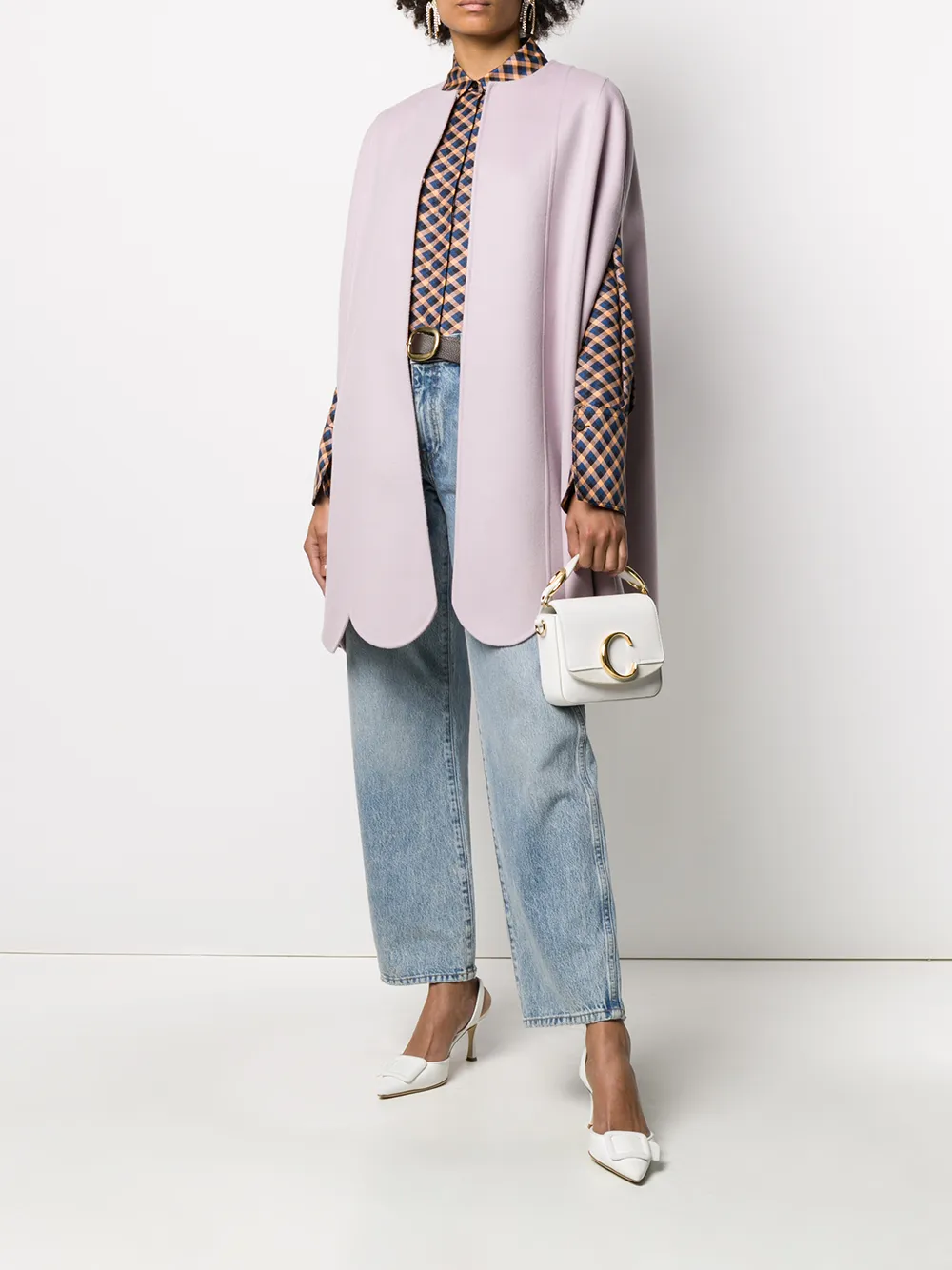 Valentino Garavani Cape met gewelfde afwerking Roze