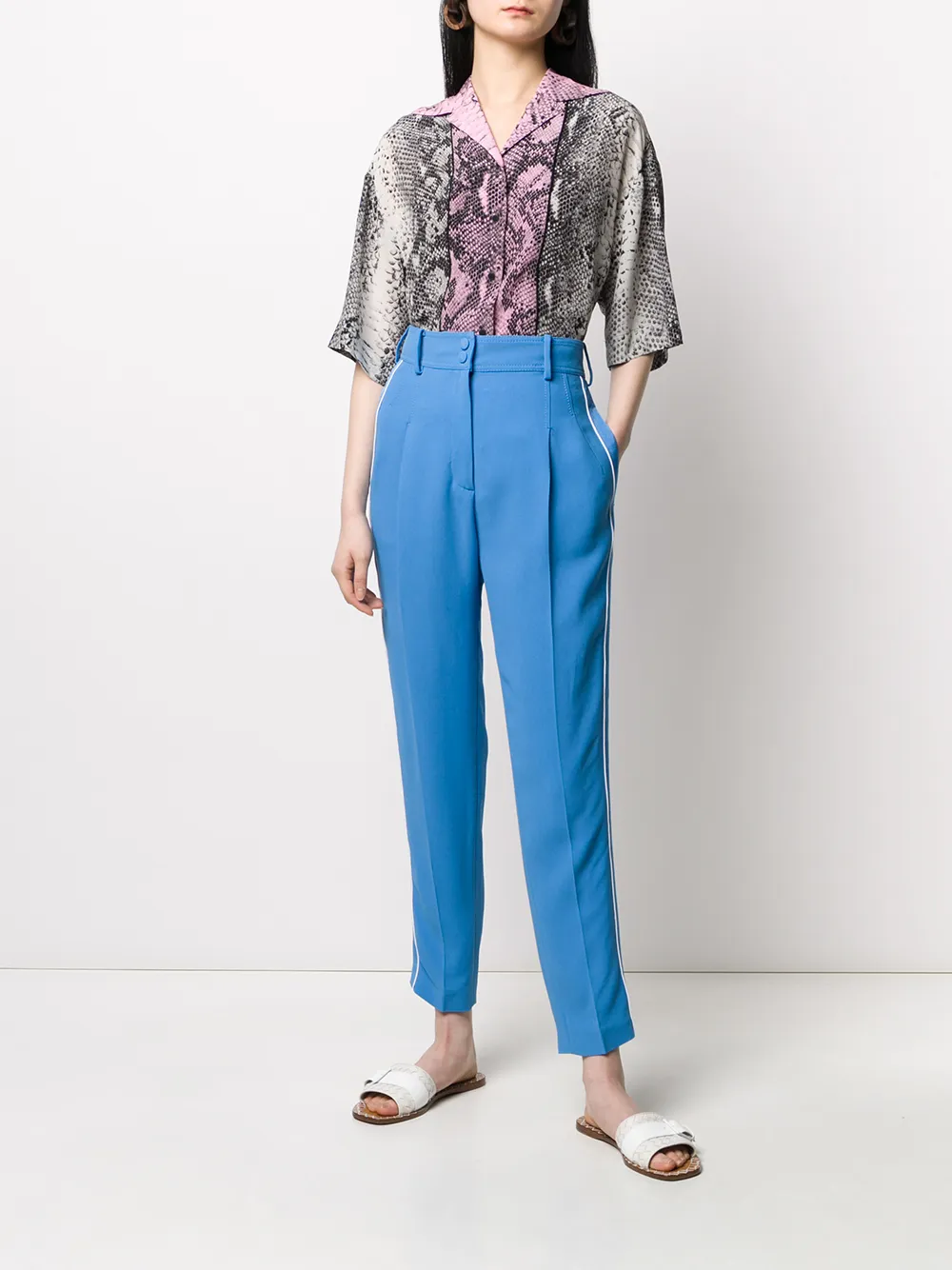 Nº21 Geplooide pantalon - Blauw
