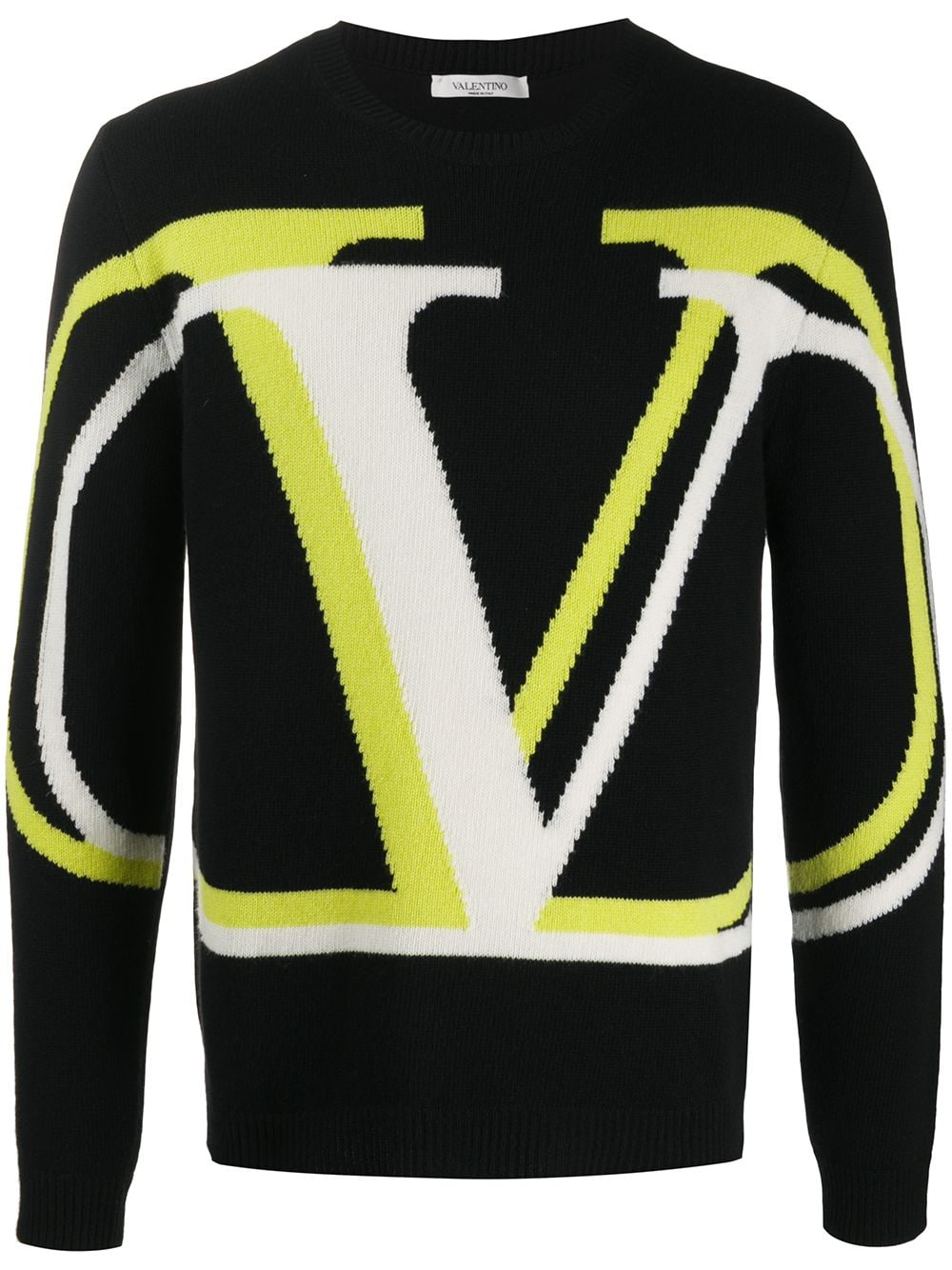 фото Valentino джемпер вязки интарсия с логотипом vlogo
