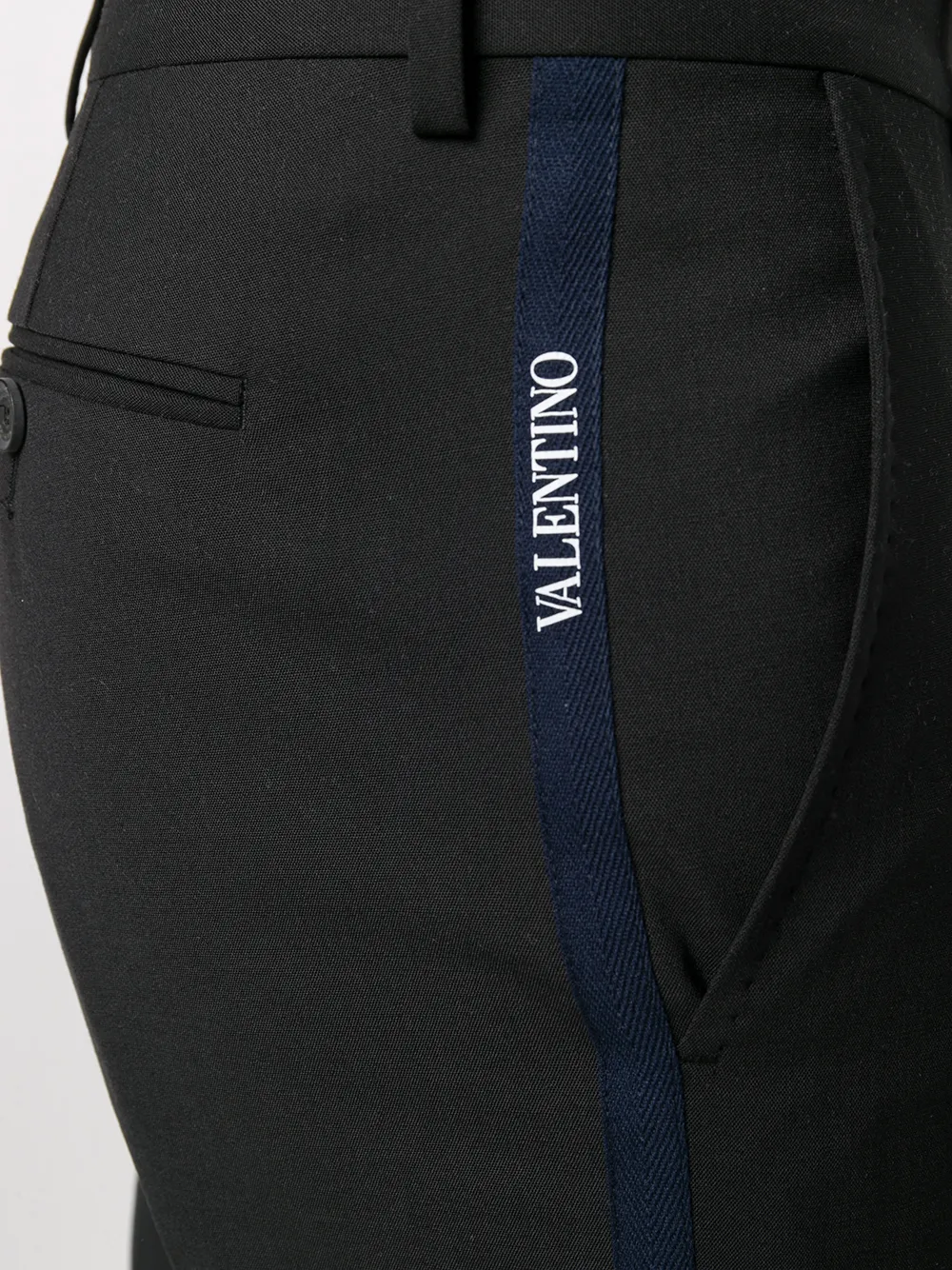 Valentino Vltnstar-print Side-stripe Track Pants In Black
