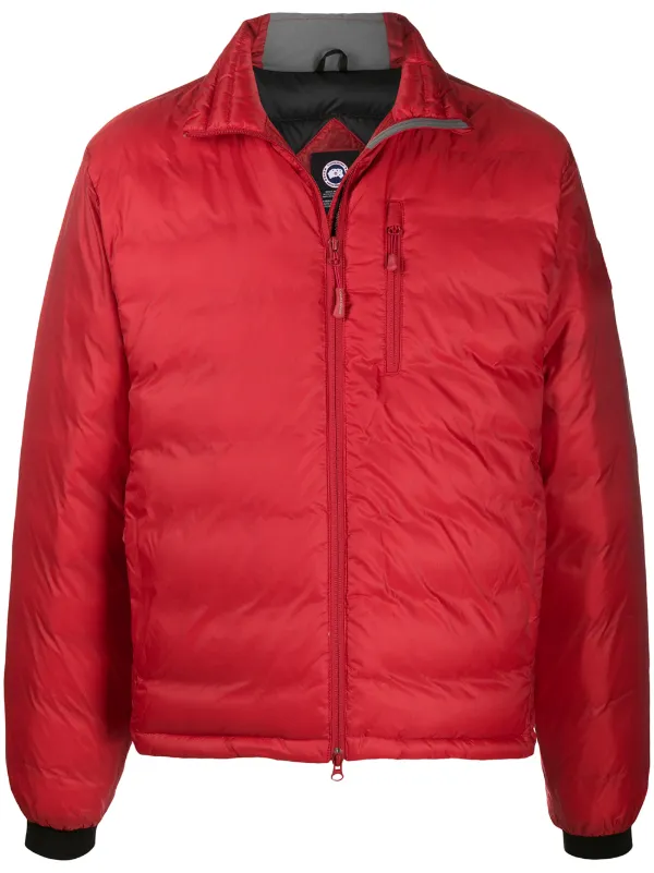 canada goose lodge jacket red